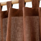 Tab Top Linen Curtain Panel in Chocolate brown | Magiclinen