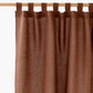Tab Top Linen Curtain Panel in Chocolate brown | Magiclinen