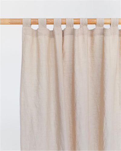 Tab top linen curtain panel (1 pcs) in Natural linen