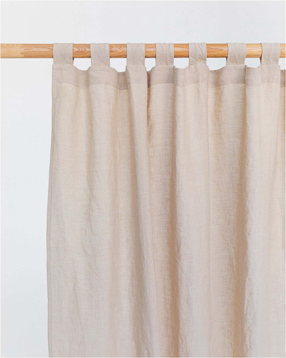 Tab top linen curtain panel linen