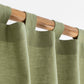 Tab top linen-cotton curtain panel (1 pcs) in Sage - MagicLinen
