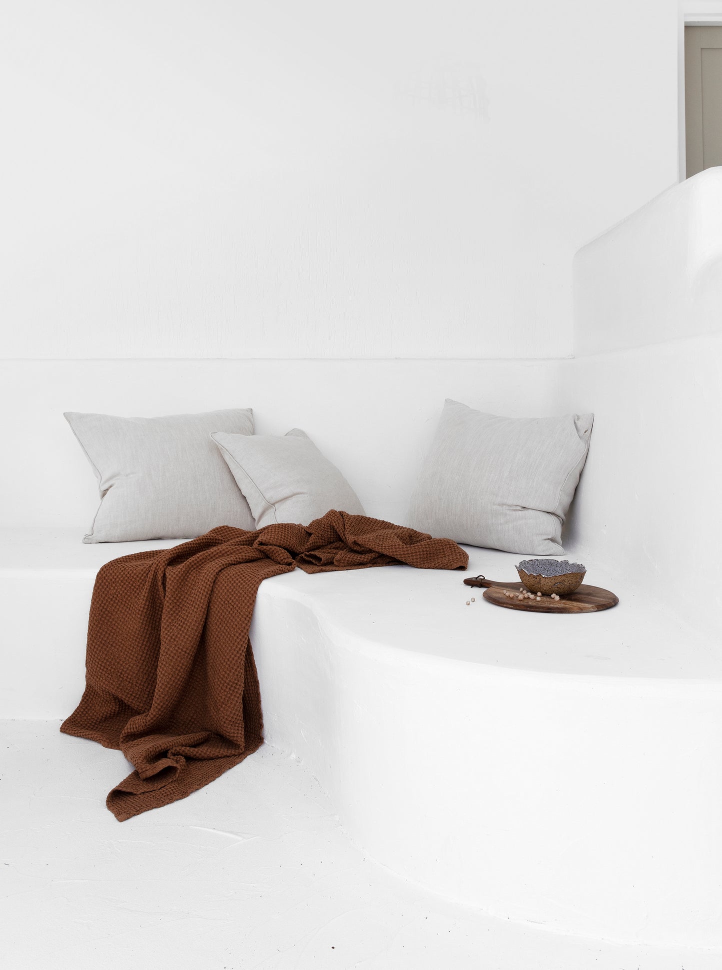 Chocolate brown Waffle Throw Blanket | MagicLinen