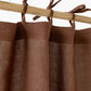 Tie Top Linen Curtain Panel in Chocolate brown | Magiclinen