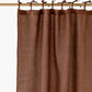 Tie Top Linen Curtain Panel in Chocolate brown | Magiclinen