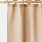 Custom size (inch) tie top linen curtain panel (1 pcs) in latte