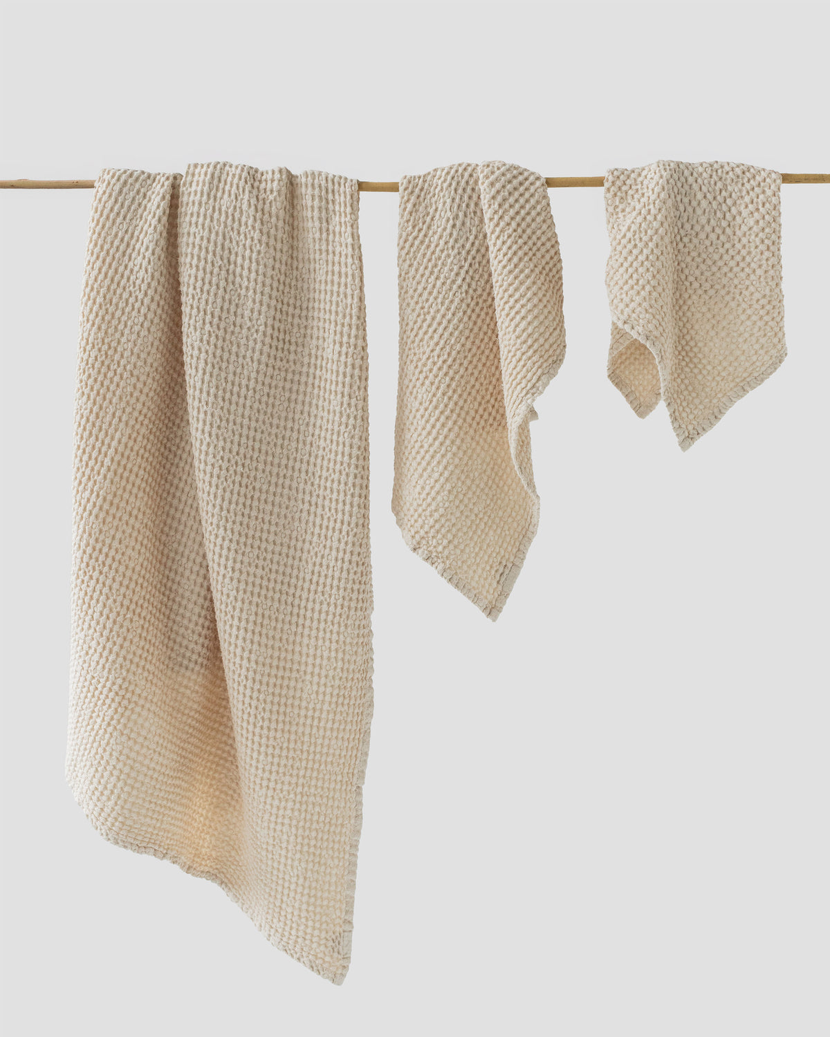 Vanilla waffle towel set