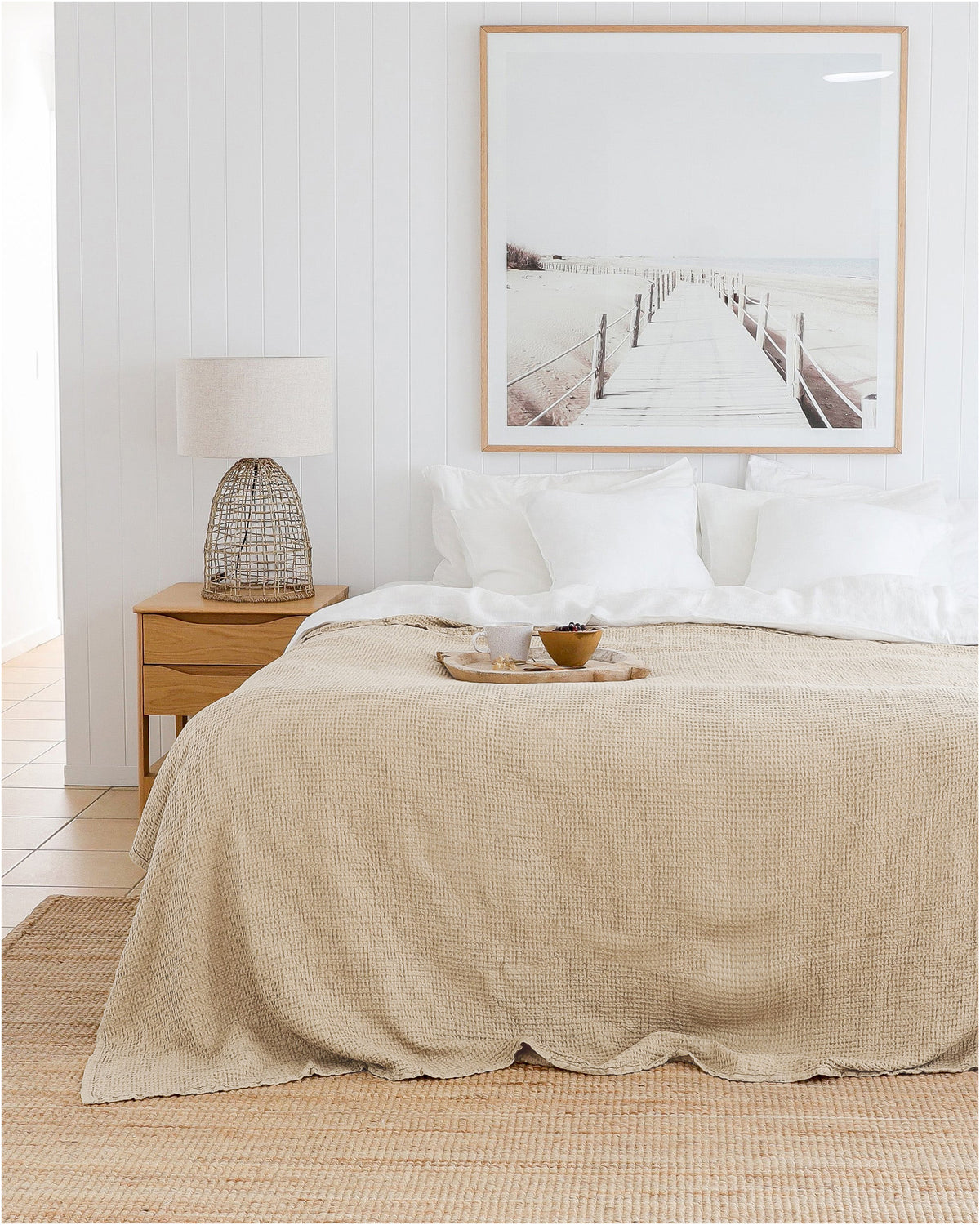 Vanilla waffle blanket