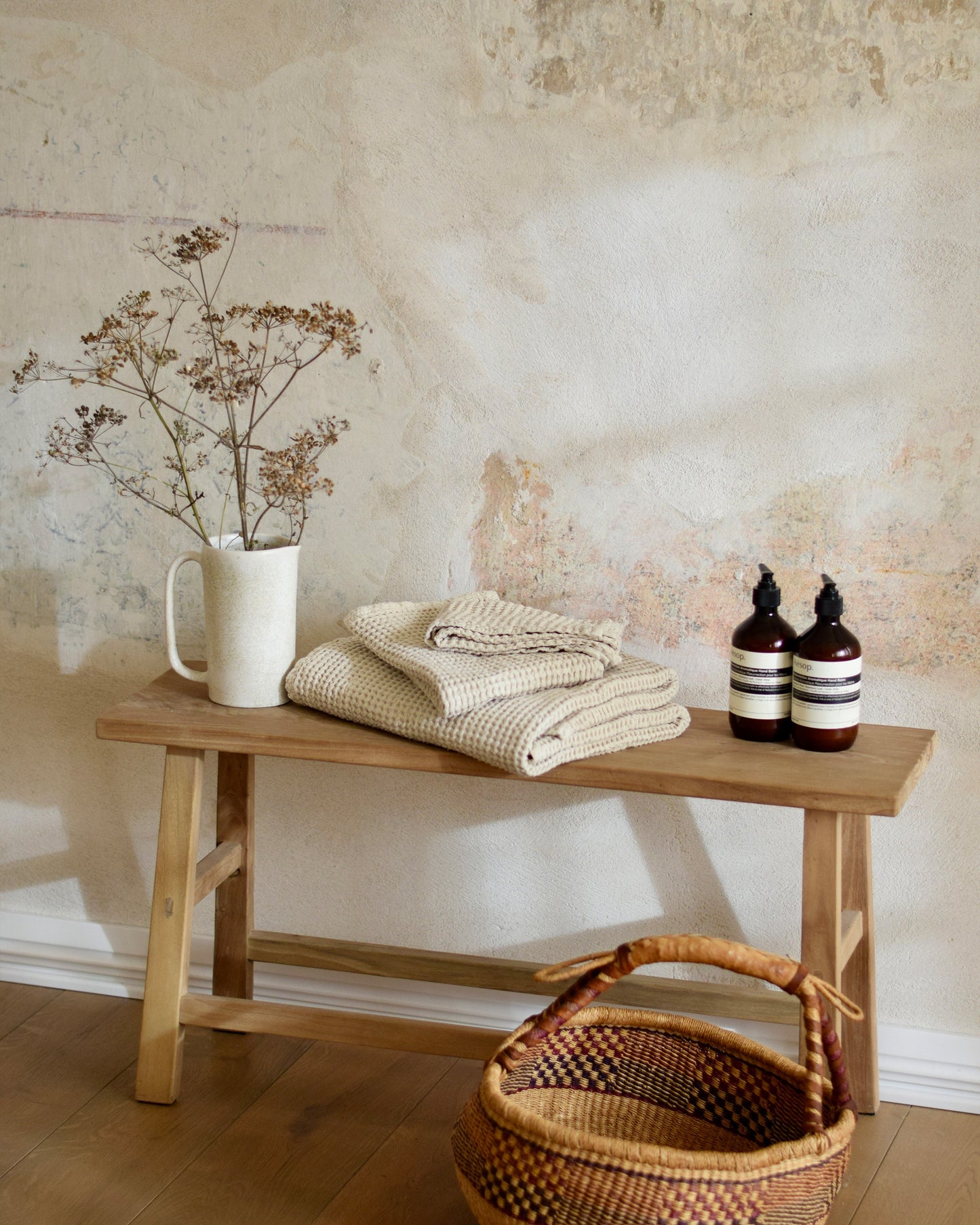 Vanilla waffle towel set (3 pcs)