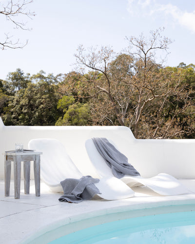 Waffle Bath Towel in Light gray - MagicLinen