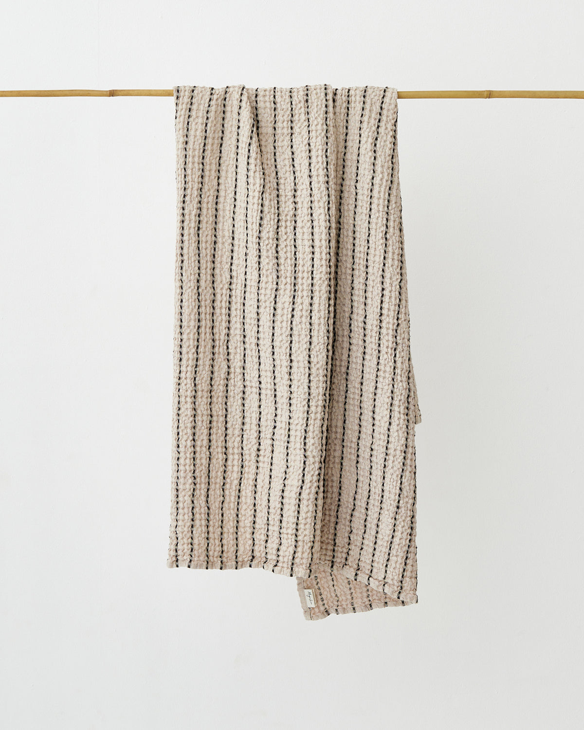 Thin Striped Waffle Bath Towel