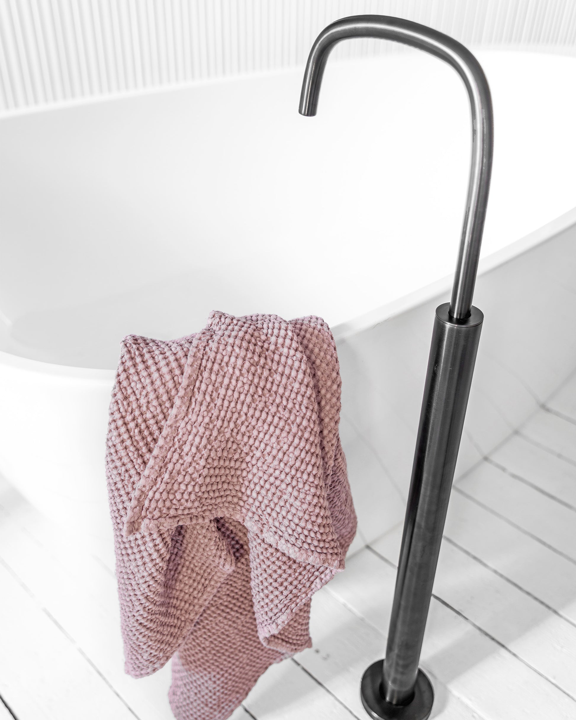 Waffle Bath Towel in Woodrose | MagicLinen