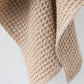 Waffle face towel in Beige - MagicLinen