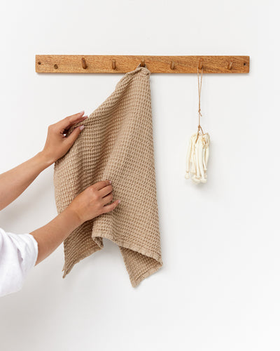 Waffle hand Towel in Beige