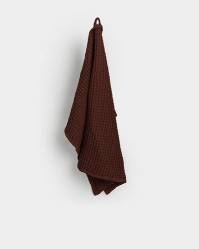 Waffle Kitchen Towel in Dark chocolate | MagicLinen