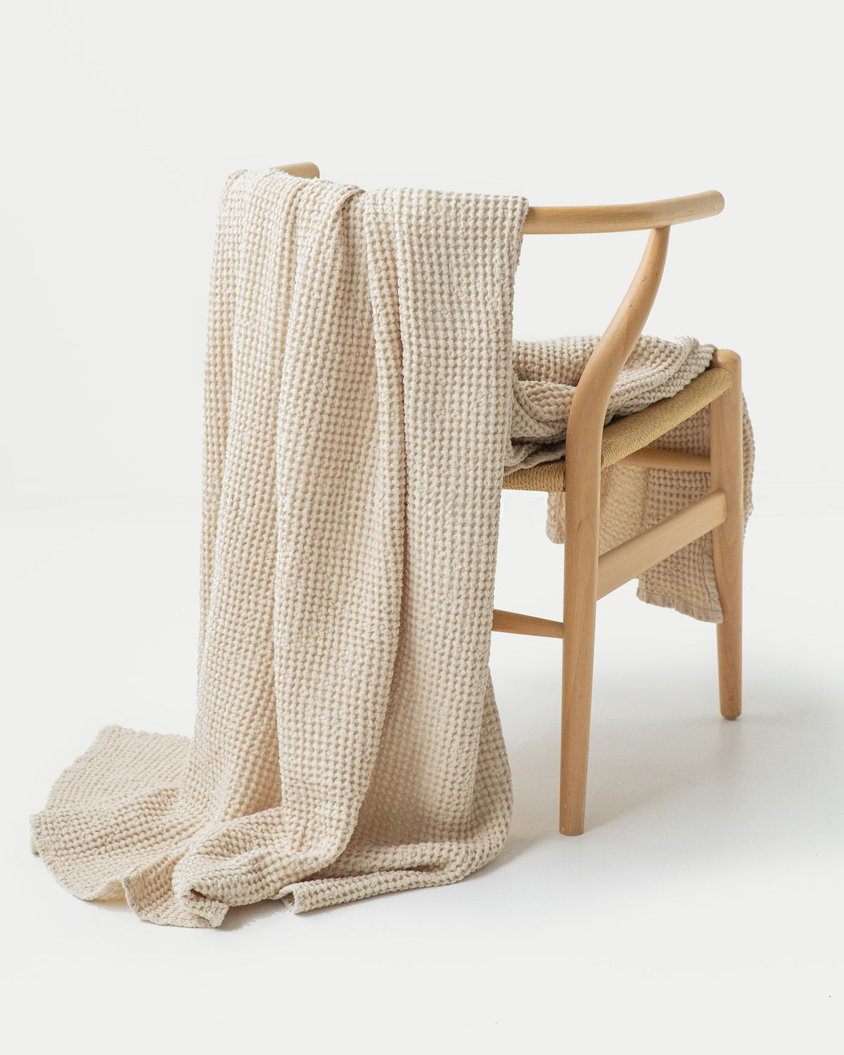 Vanilla waffle throw blanket