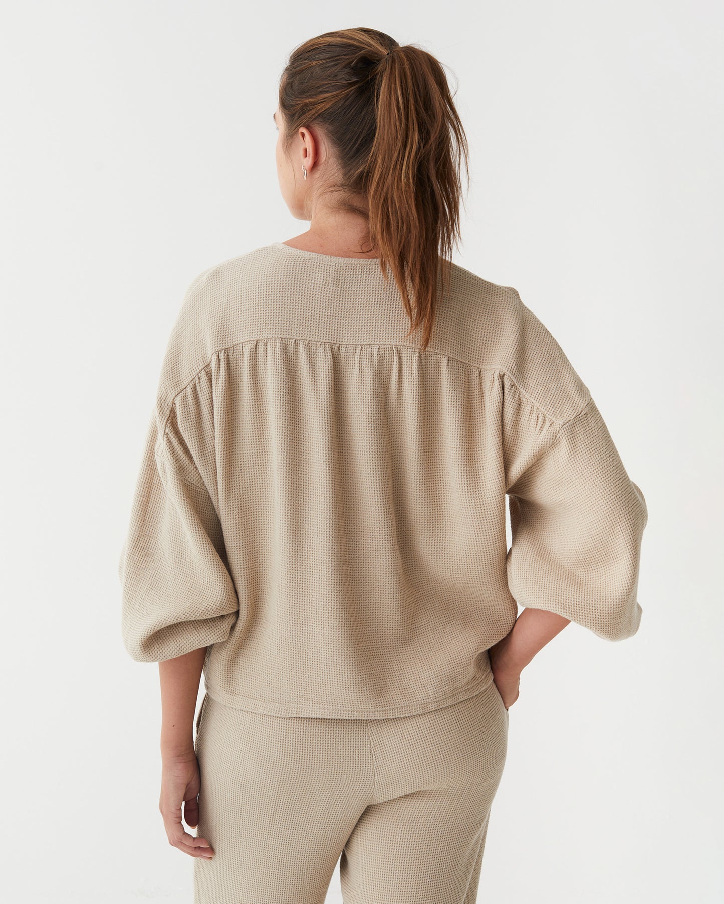 Waffle top ELORA in Natural | MagicLinen