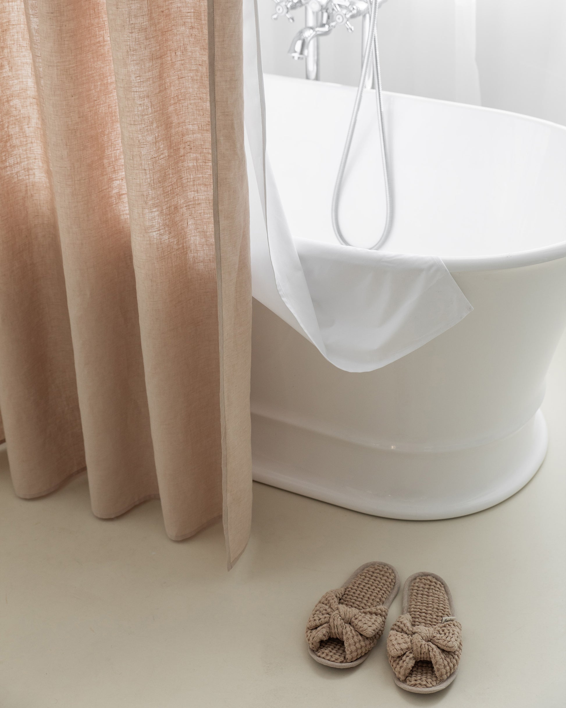 Linen Shower Curtain Panel in Natural | Magiclinen