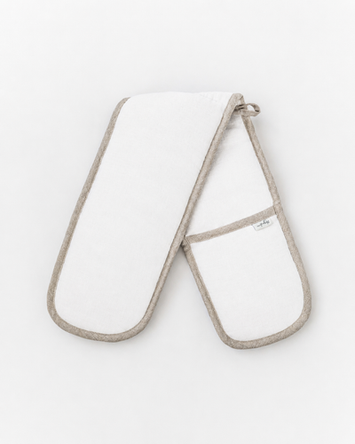 Double oven mitt (1 pcs) in White