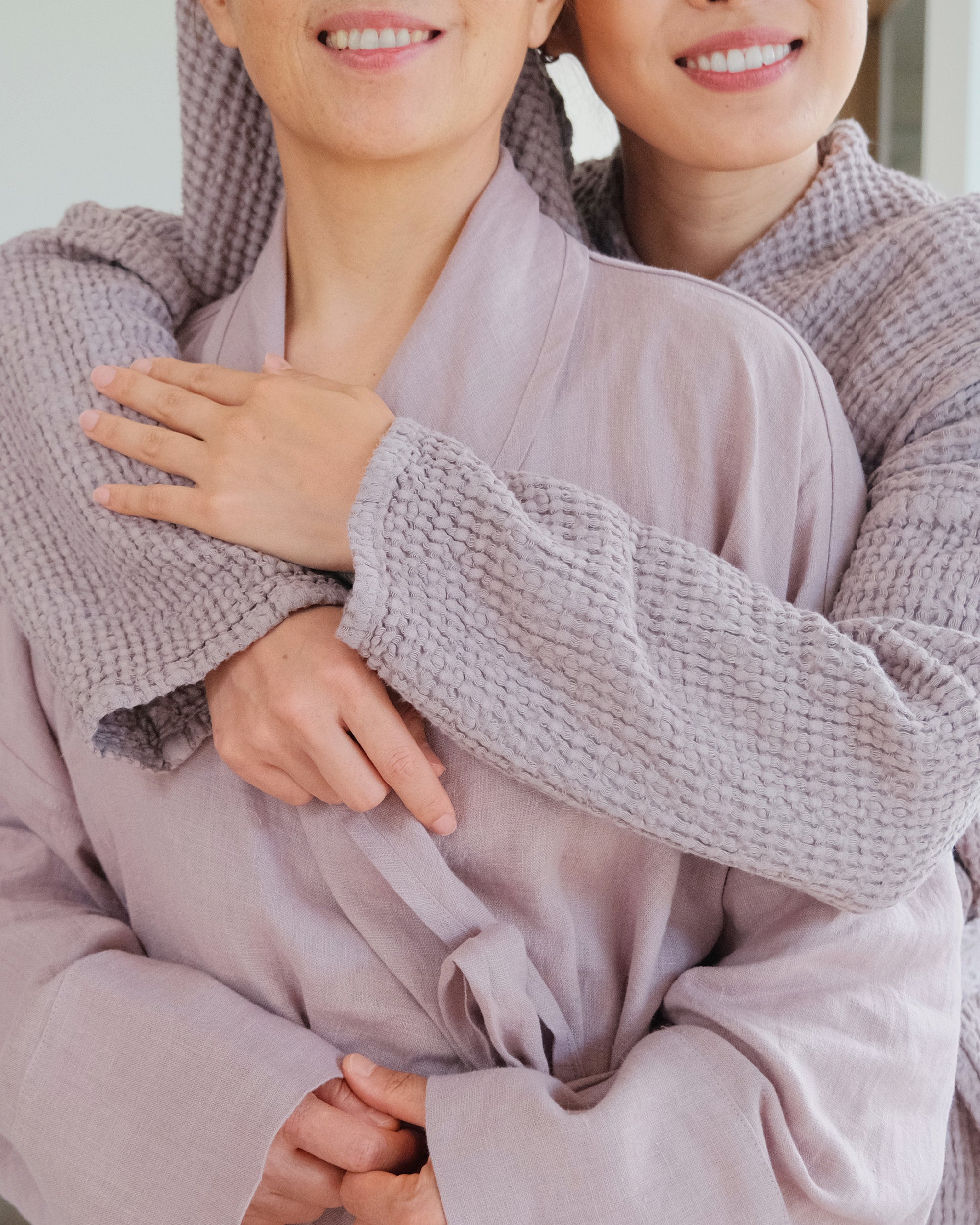 Women's Linen Robe in Woodrose | MagicLinen