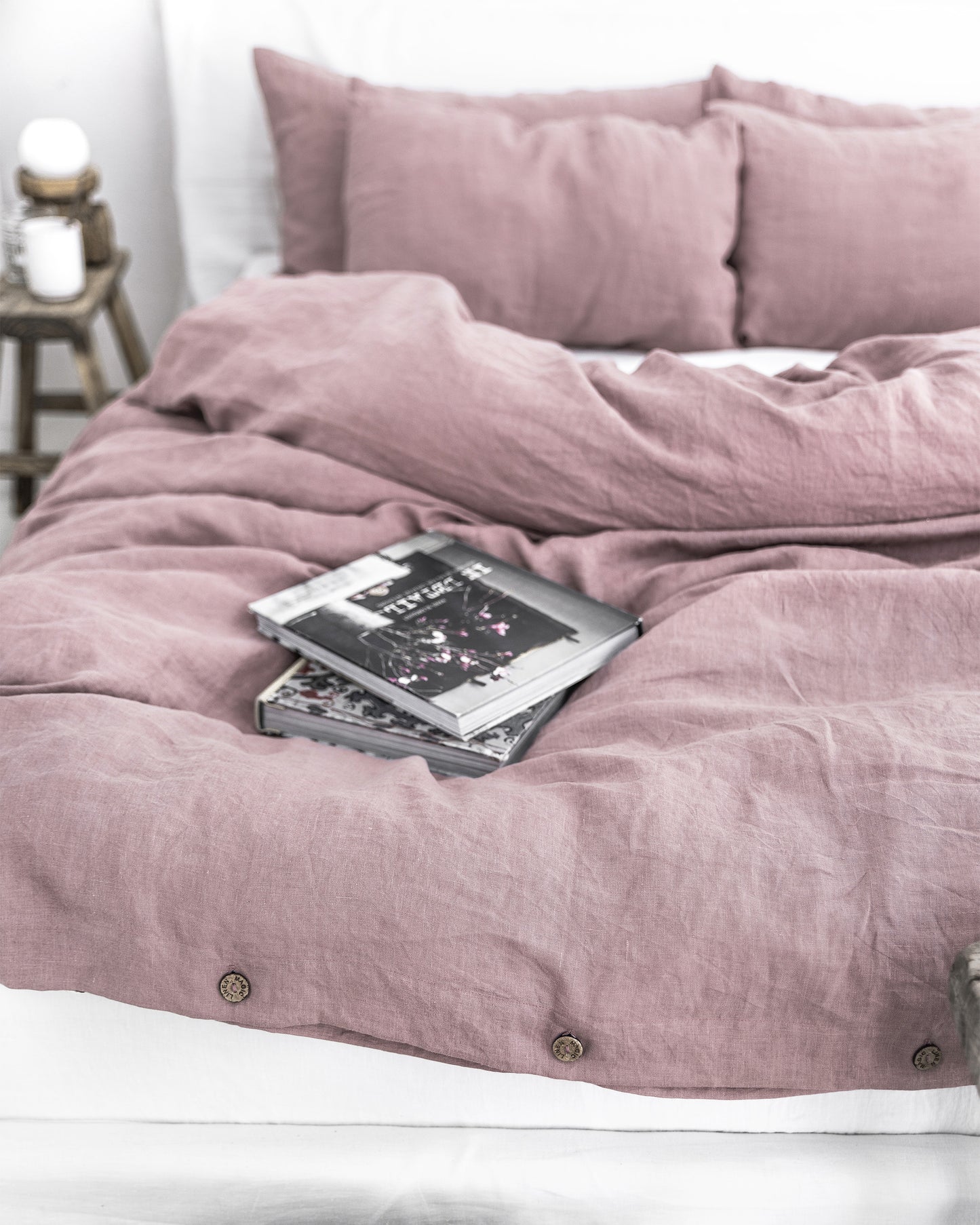 Woodrose Leinen-Bettbezug