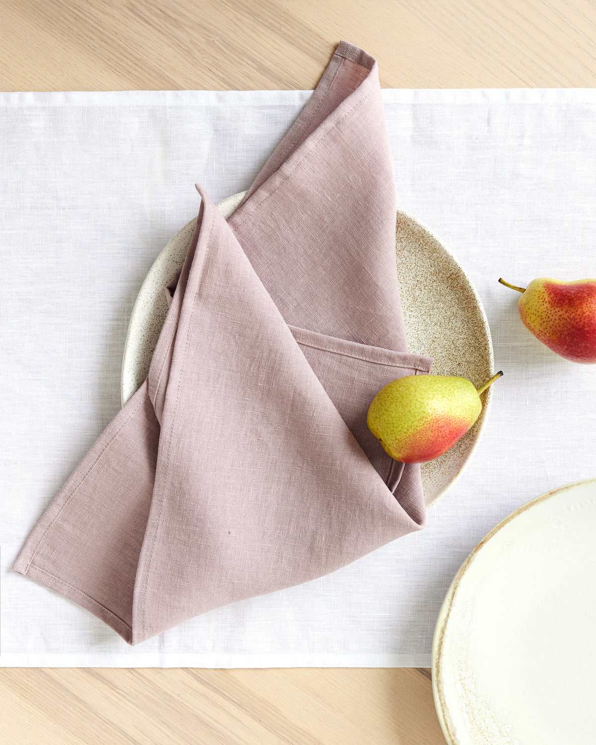 Woodrose linen napkin set 2