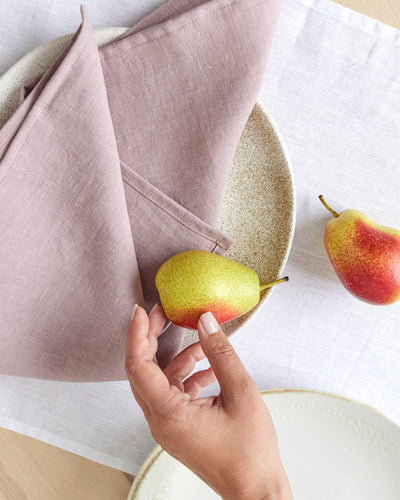 Woodrose linen napkin set of 2
