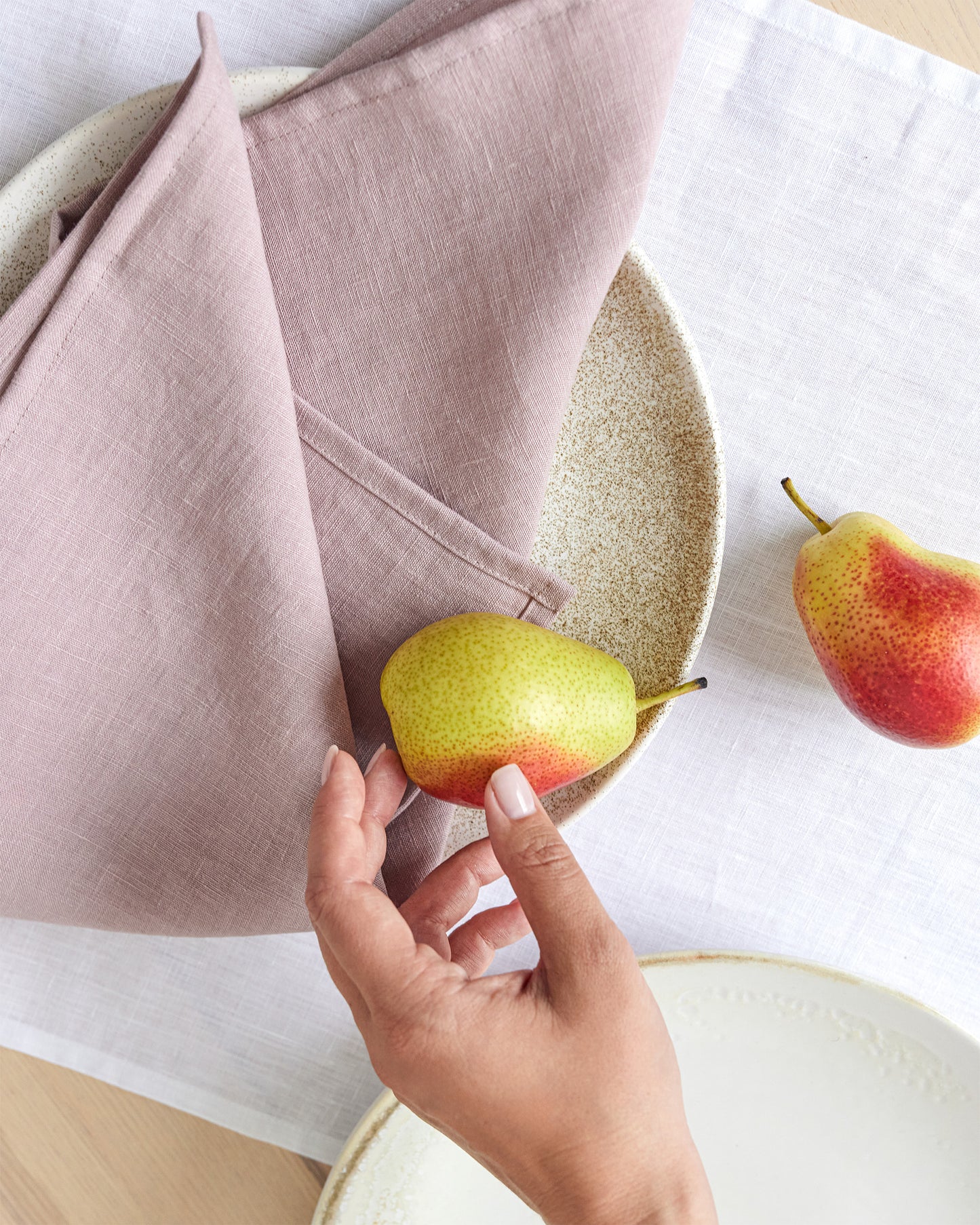 Woodrose linen napkin set of 2