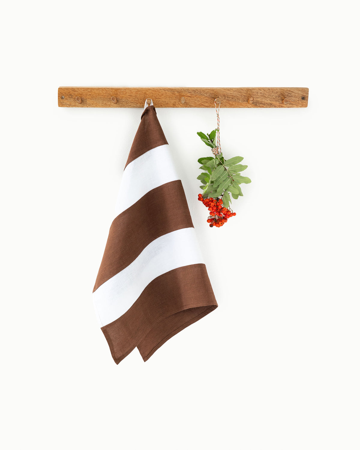 Zero waste striped linen tea towel