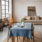 Custom size Gray blue linen tablecloth - MagicLinen