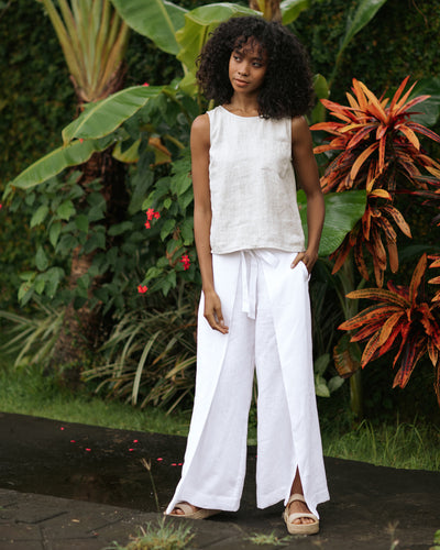 What To Wear Under White Linen Pants
