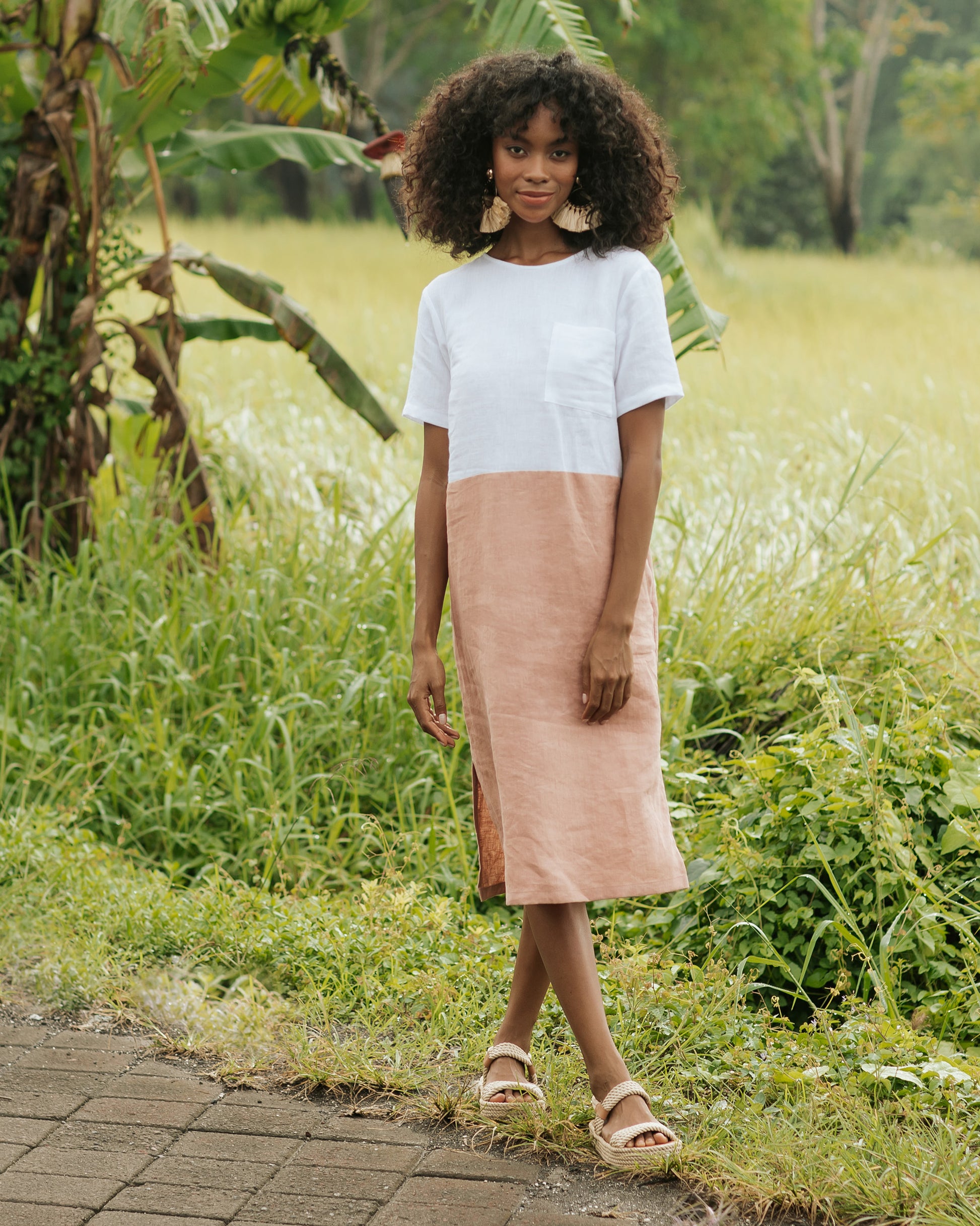 Color-block Linen Dress PALAWAN | MagicLinen XXL Color-block Linen Dress PALAWAN | MagicLinen XXL