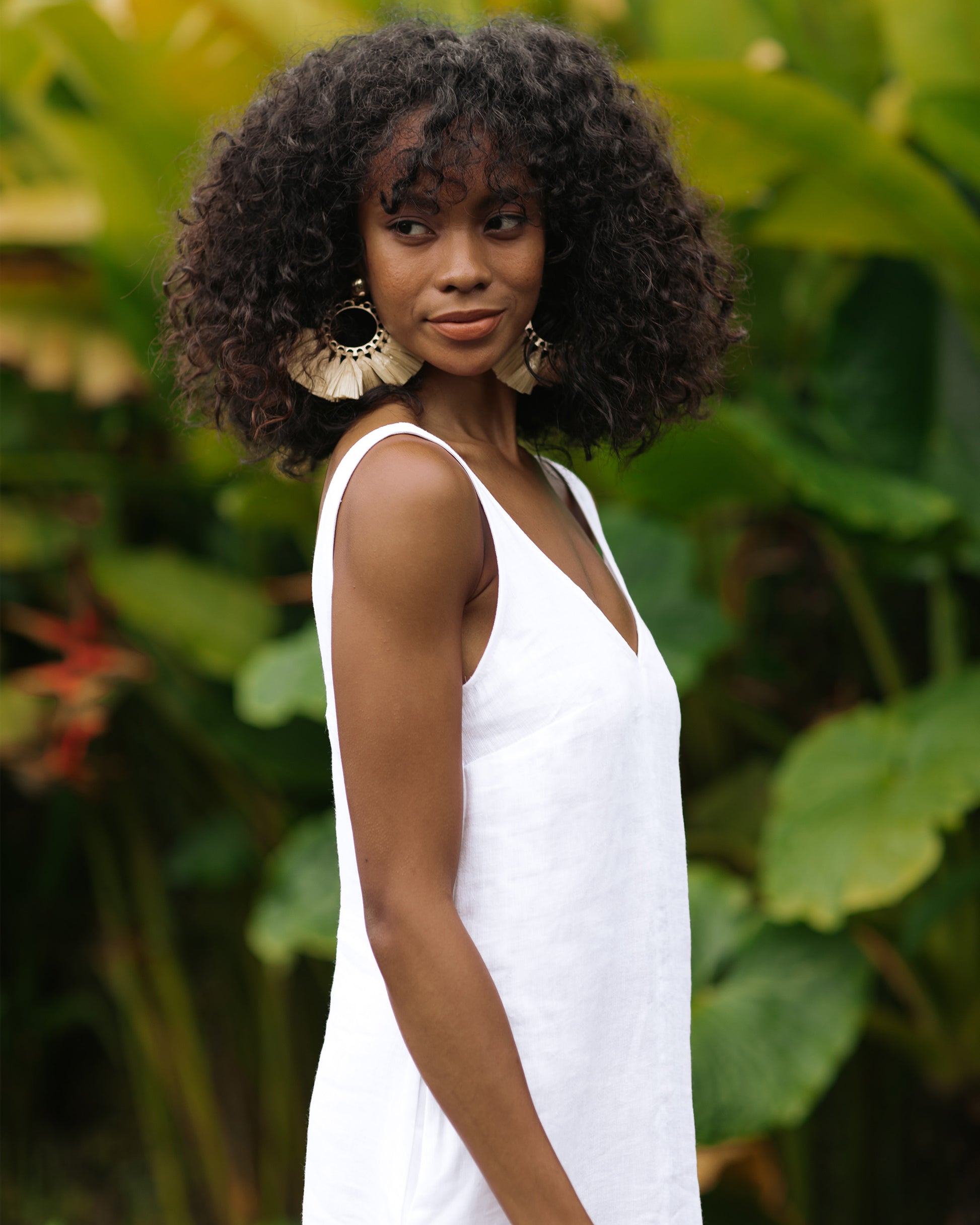 Cut-Out Linen Dress TAHITI in White | MagicLinen Cut-Out Linen Dress TAHITI in White | MagicLinen