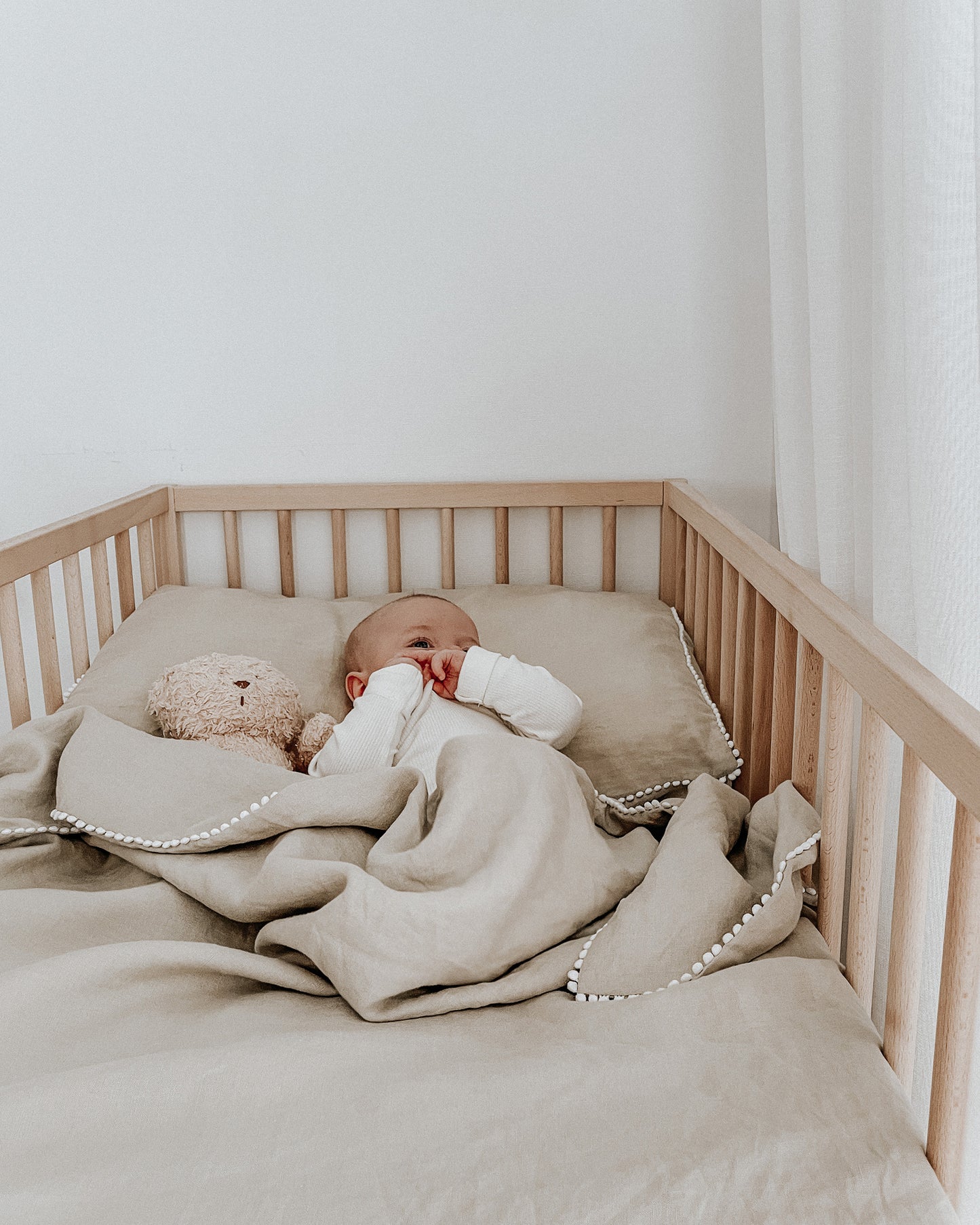 Natural kids linen bedding set (2 pcs) - MagicLinen