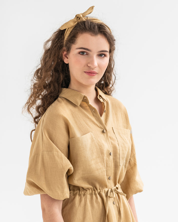 Linen Bandana in Sandy beige - MagicLinen