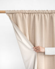 Blackout linen curtain panel (1 pcs) in Natural linen - 53x64" / 135x163 cm
