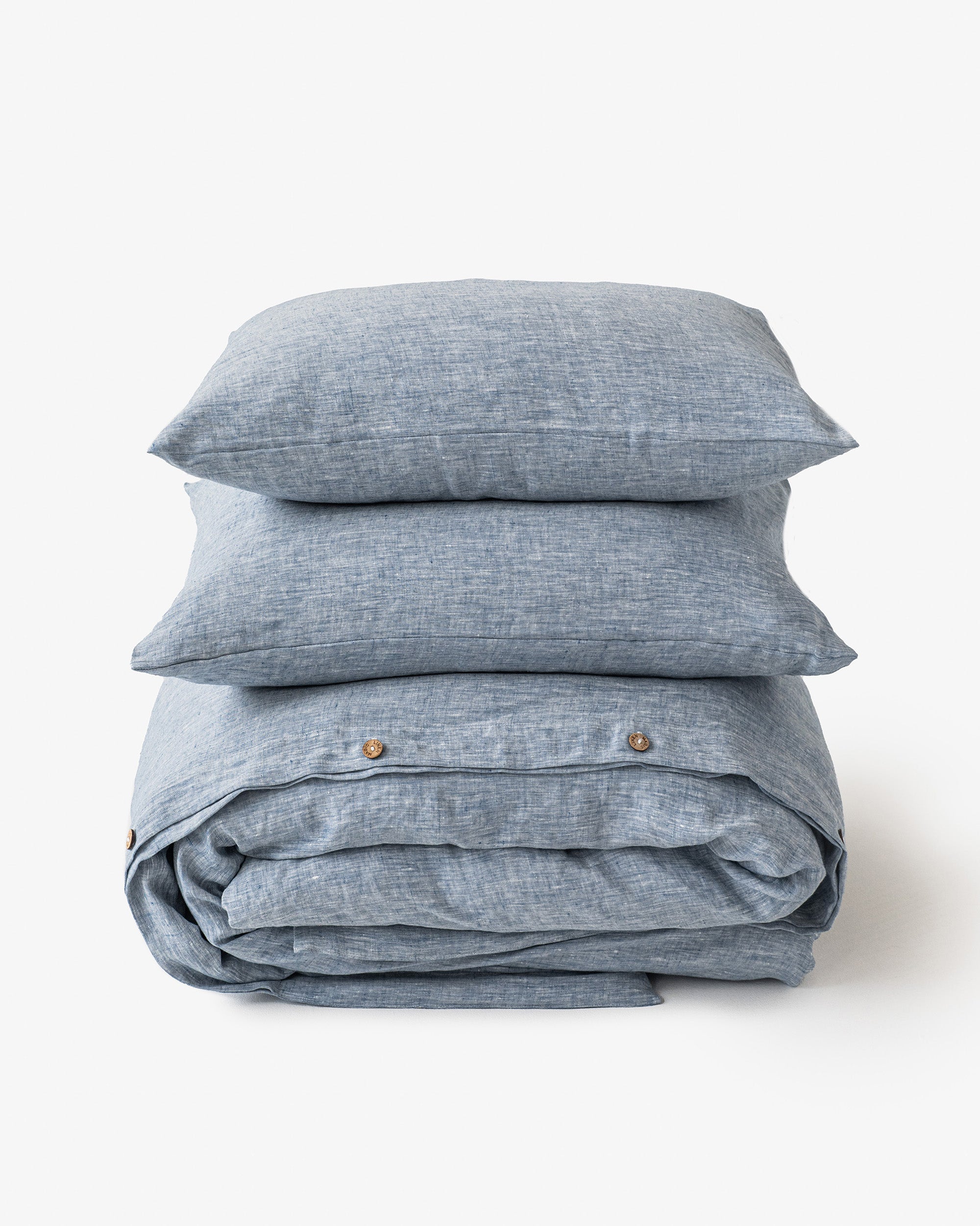 melange linen duvet cover set