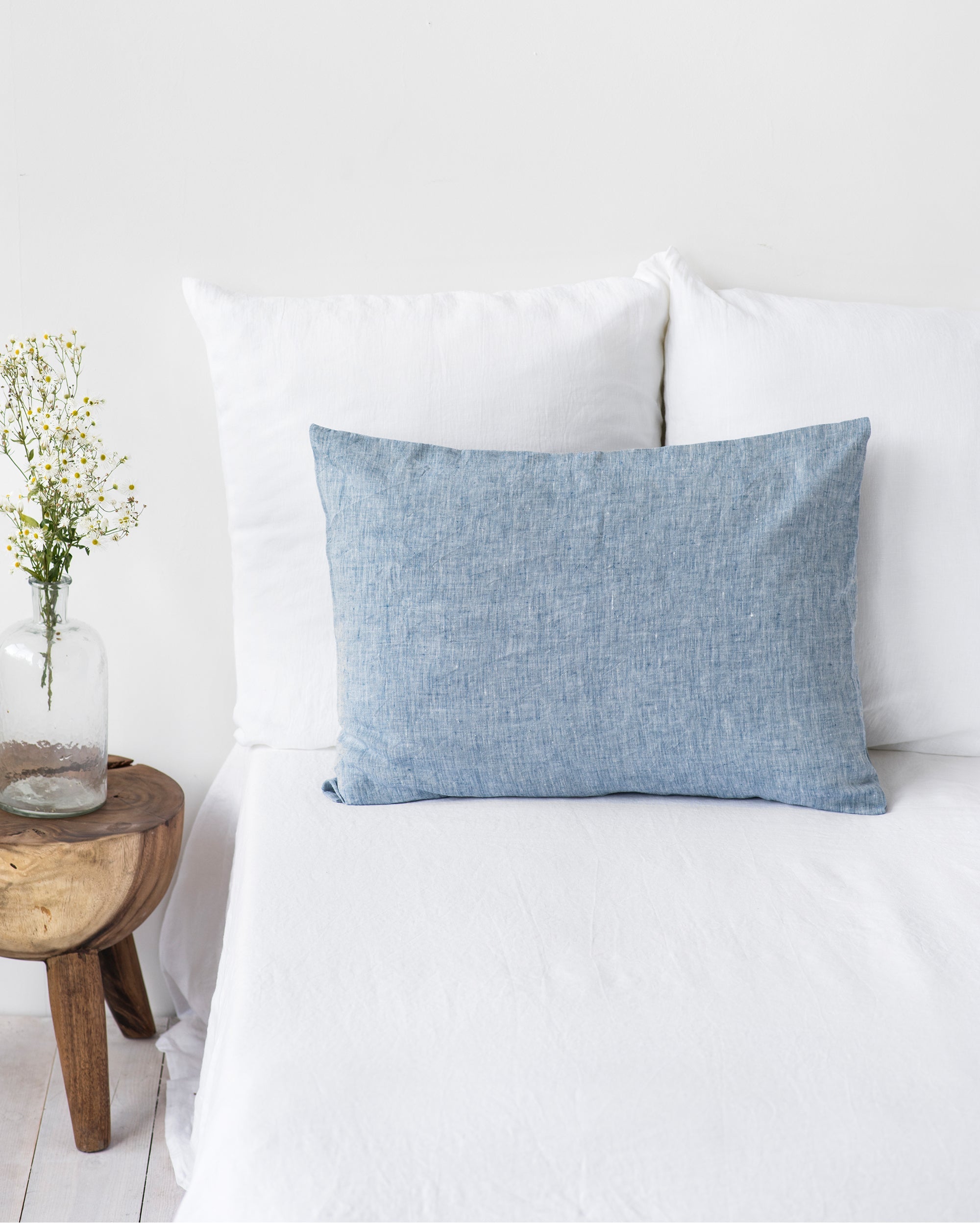 melange linen pillowcase