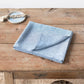 Custom size Blue melange linen tablecloth - MagicLinen