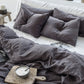 Custom size Charcoal gray linen duvet cover - MagicLinen