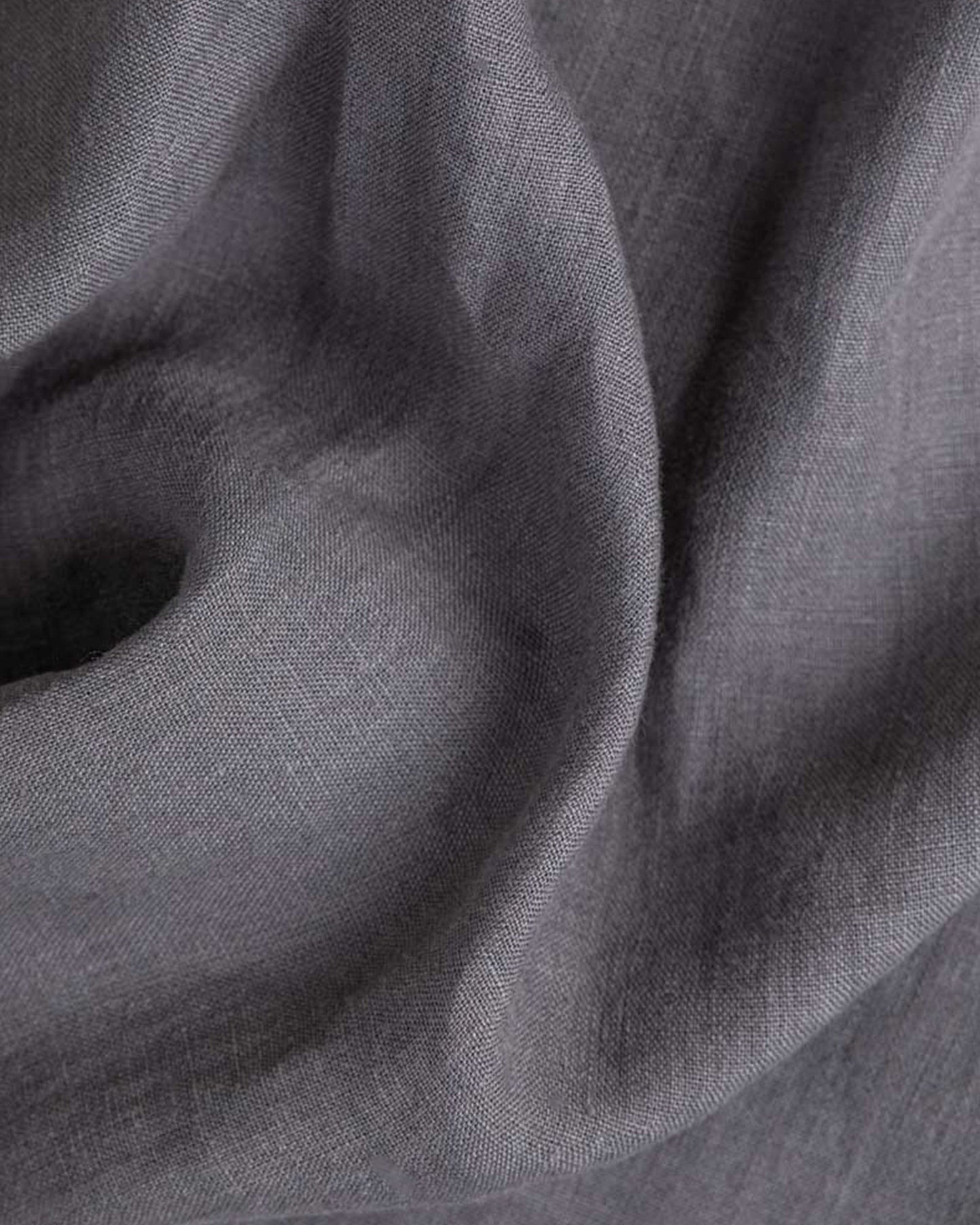 Custom size Charcoal gray linen flat sheet - MagicLinen