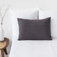 Custom size Charcoal gray linen pillowcase - MagicLinen