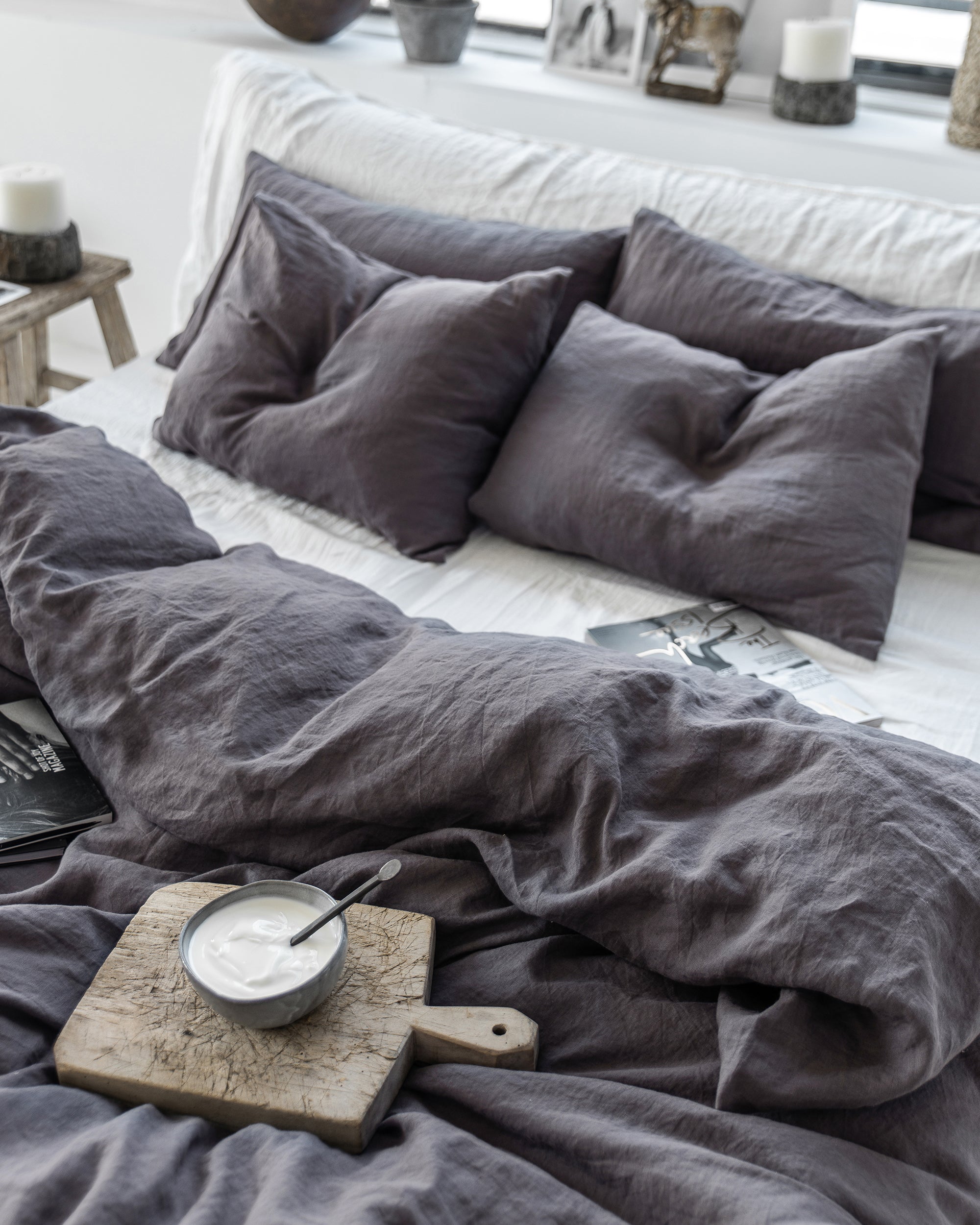 Charcoal grey outlet pillow covers