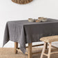 Custom size Charcoal gray linen tablecloth - MagicLinen
