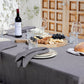 Custom size Charcoal gray linen tablecloth - MagicLinen