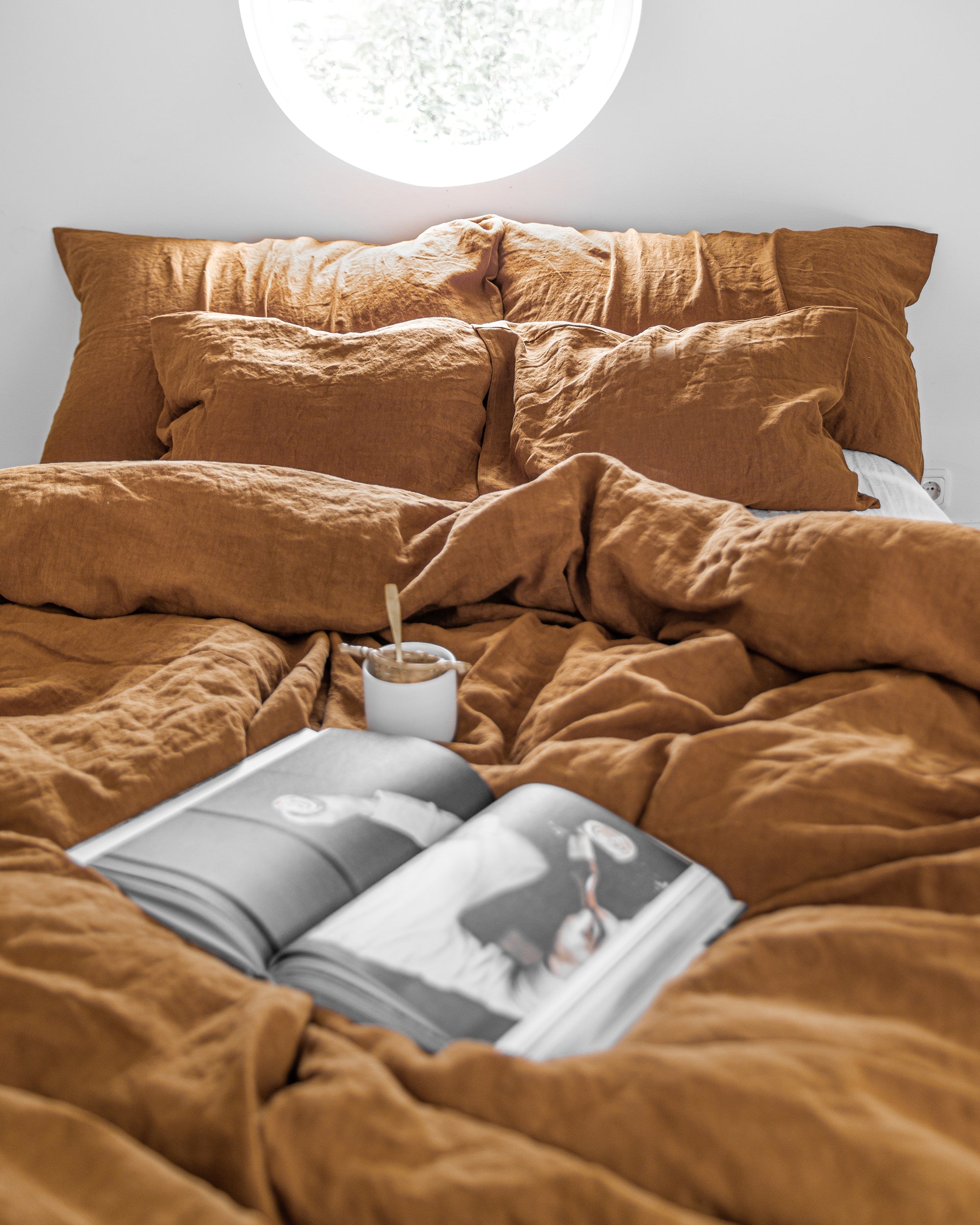Cinnamon Linen Duvet Cover | MagicLinen