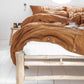 Custom size Cinnamon linen duvet cover - MagicLinen