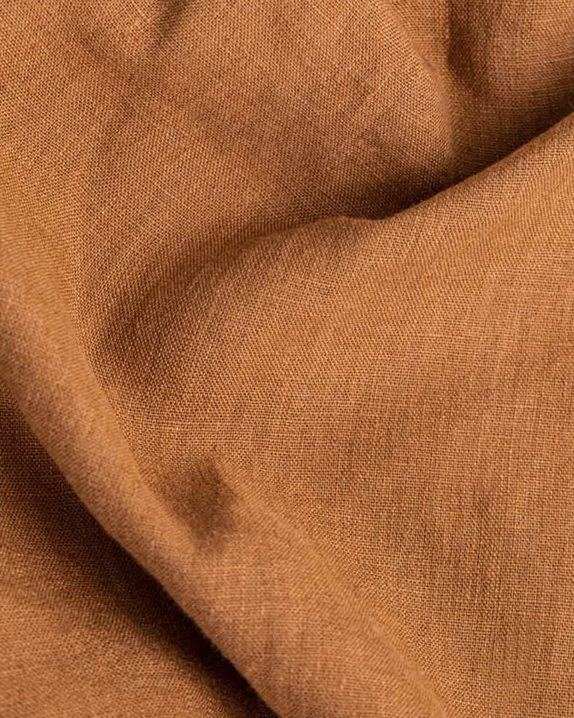 Custom size Cinnamon linen fitted sheet - MagicLinen