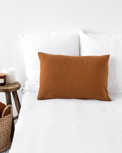 Custom size Cinnamon linen pillowcase - MagicLinen