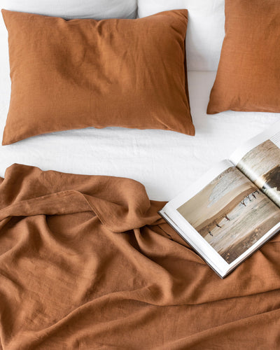 Cinnamon linen pillowcase - MagicLinen