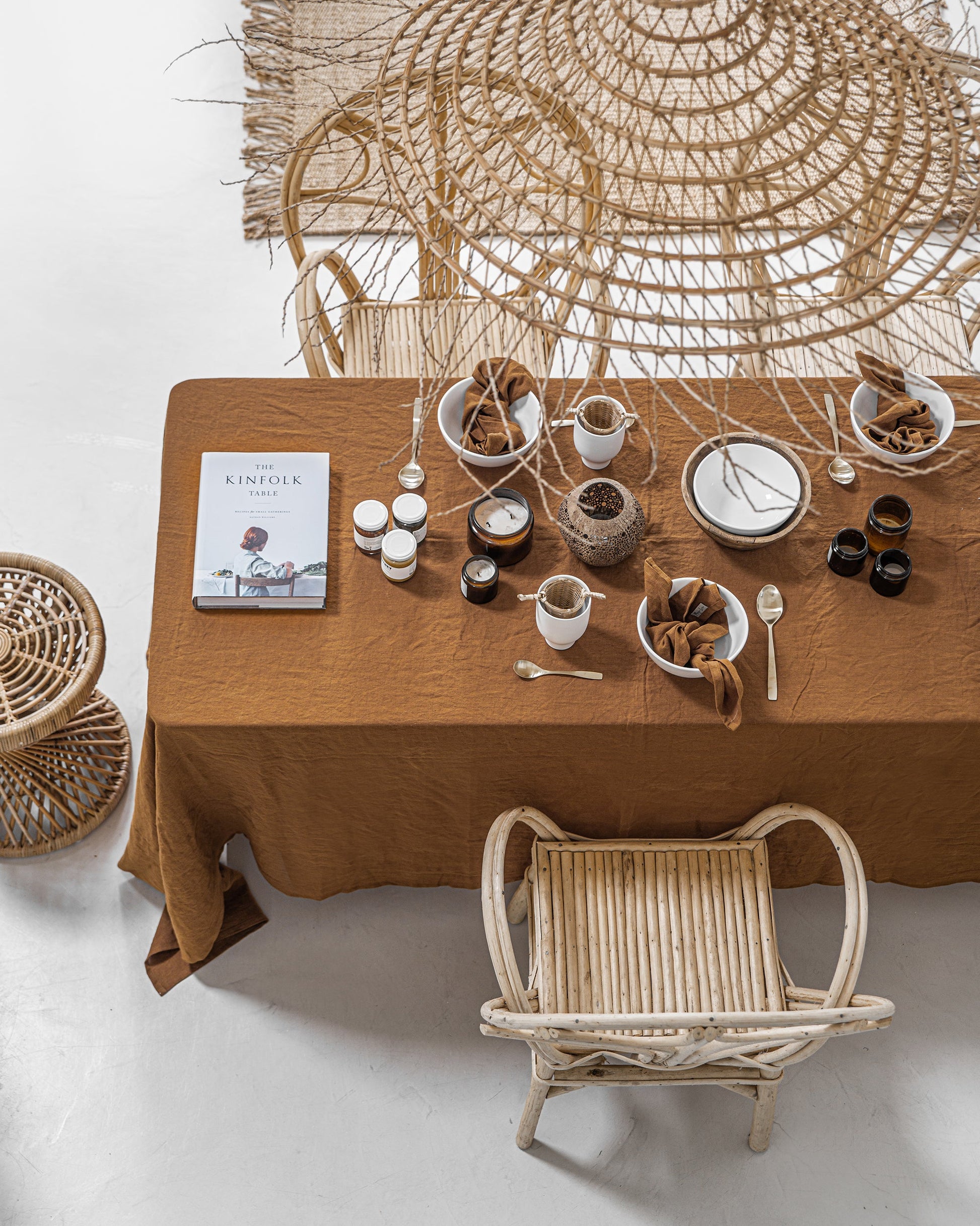 Cinnamon Linen tablecloth - MagicLinen